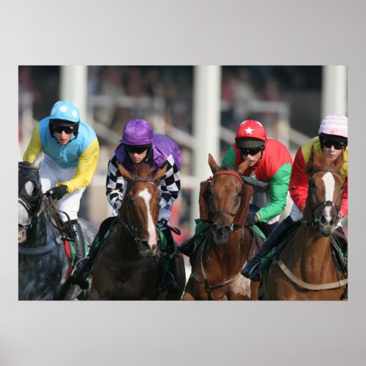 Pferderennen Poster (Vorne)