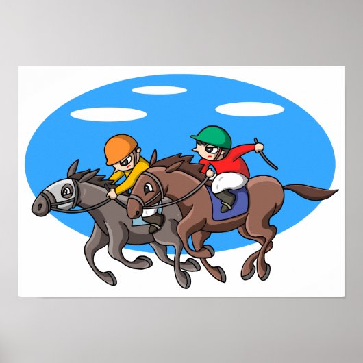 Pferderennen. Poster (Vorne)