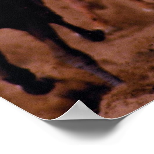 Pferderennen Poster (Ecke)