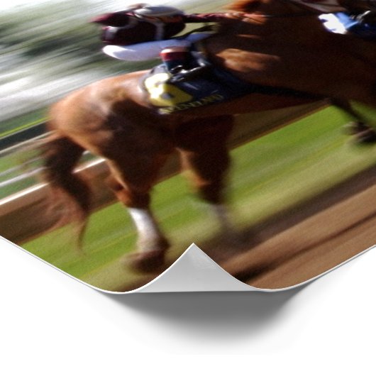 Pferderennen (Poster) Poster (Ecke)