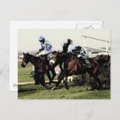 Pferderennen Postkarte (Vorne/Hinten)