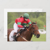 Pferderennen Postkarte (Vorne/Hinten)