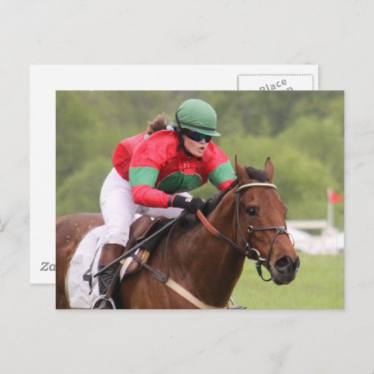 Pferderennen Postkarte (Vorne/Hinten)