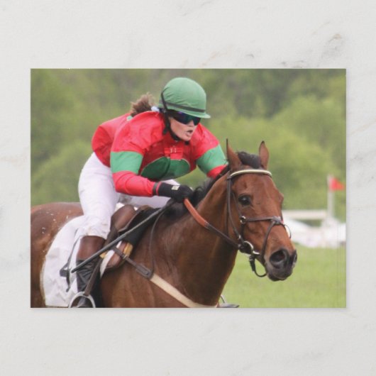 Pferderennen Postkarte (Vorderseite)