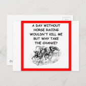 Pferderennen Postkarte (Vorne/Hinten)