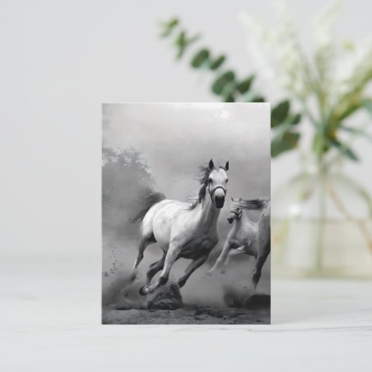 Pferderennen Postkarte (Stehend Vorderseite)