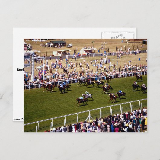 Pferderennen Postkarte (Vorne/Hinten)