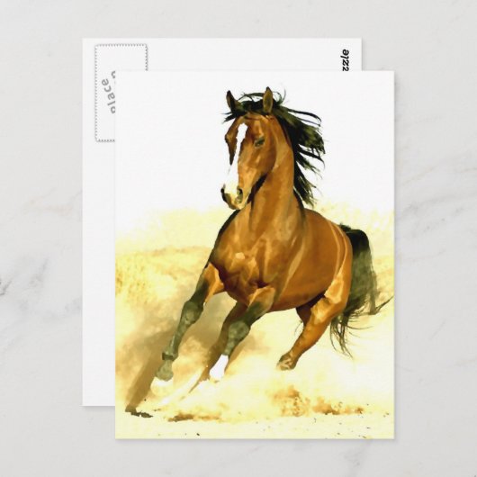 Pferderennen Postkarte (Vorne/Hinten)