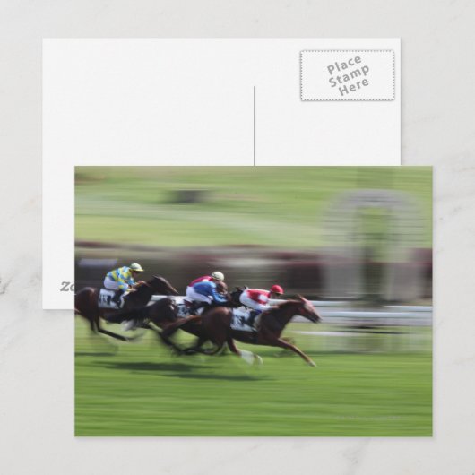 Pferderennen Postkarte (Vorne/Hinten)