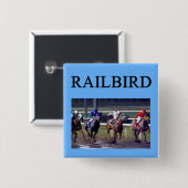 Pferderennen railbird button (Vorne & Hinten)