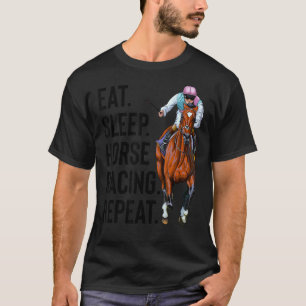 Pferderennen Retro Derby Tag Jockey T-Shirt