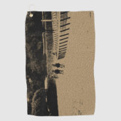 Pferderennen-schlammiger Bahn-Schmutz Golfhandtuch (Vorderseite)