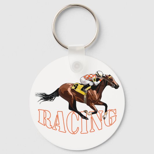 Pferderennen Schlüsselanhänger (Vorderseite)