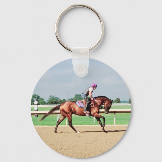 Pferderennen Schlüsselanhänger (Vorderseite)