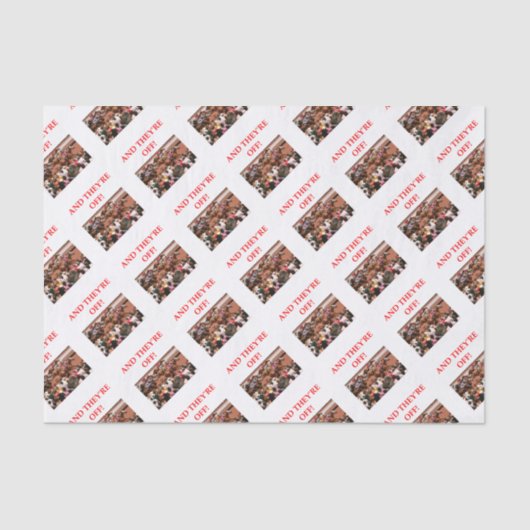 Pferderennen Seidenpapier (Vorderseite)