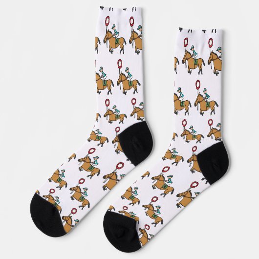 Pferderennen Socken (Linkes Detail)