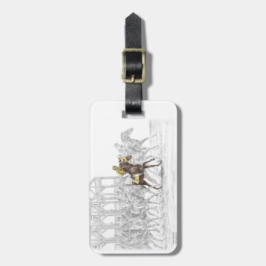 Pferderennen Start Gate Gepäckanhänger (Vorderseite vertikal)