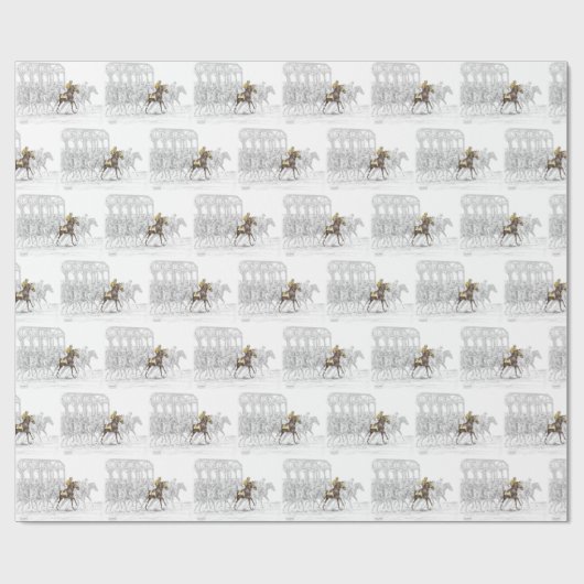 Pferderennen Start Gate Geschenkpapier (Flach)