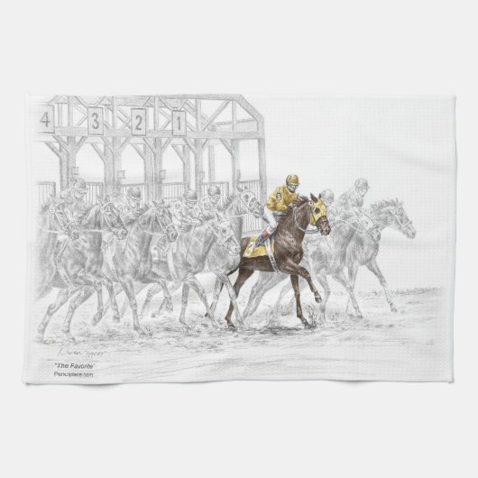 Pferderennen Start Gate Handtuch (Horizontal)