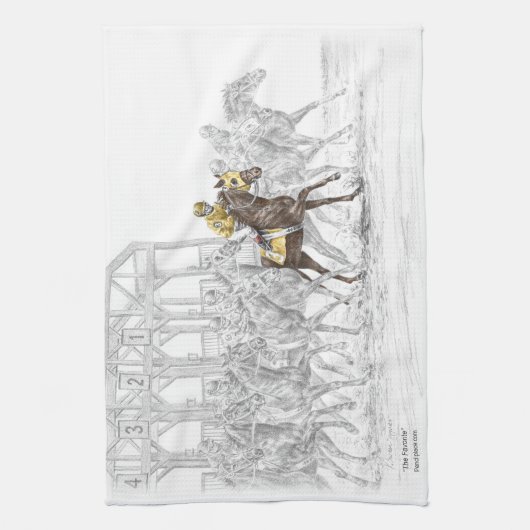 Pferderennen Start Gate Handtuch (Vertikal)