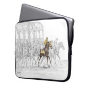 Pferderennen Start Gate Laptopschutzhülle (Vorderseite Links)