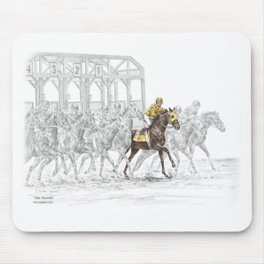 Pferderennen Start Gate Mousepad (Vorne)