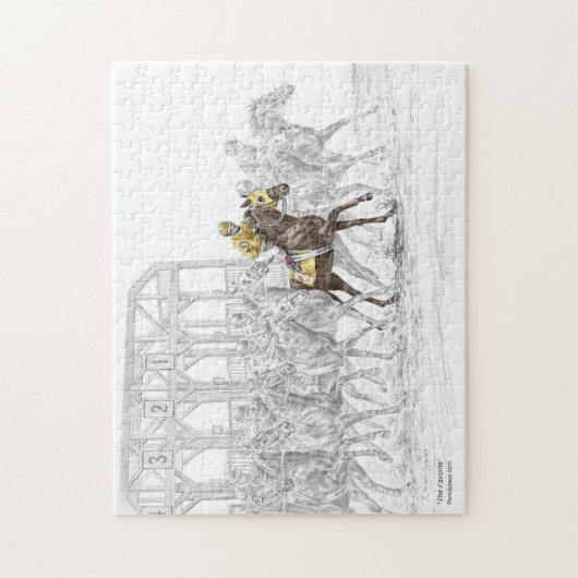 Pferderennen Start Gate Puzzle (Vertikal)