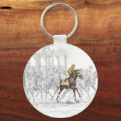Pferderennen Start Gate Schlüsselanhänger (Vorderseite)