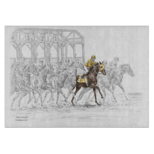 Pferderennen Start Gate Schneidebrett