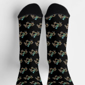 Pferderennen Stickman Socken (Oben)