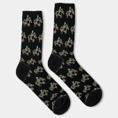 Pferderennen Stickman Socken (Rechts)