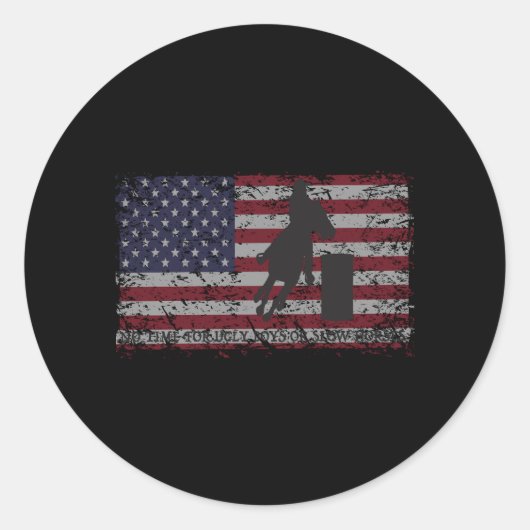 Pferderennen und Rodeo Runder Aufkleber (Vorderseite)