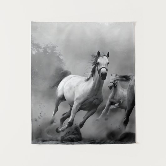 Pferderennen Wandteppich (Vorderseite)