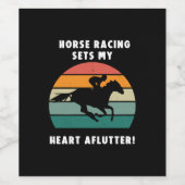 Pferderennen Weinetikett (Einzelnes Label)