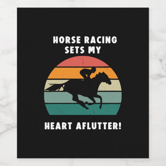 Pferderennen Weinetikett (Einzelnes Label)