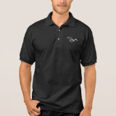 Pferderennen - weißes Design auf schwarz Polo Shirt (Vorderseite)