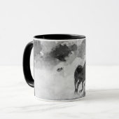 Pferderennende Tasse (Vorderseite Links)