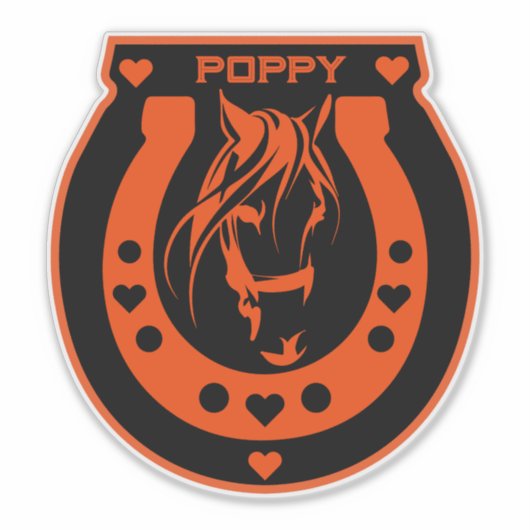 Pferderennfahrer Aufkleber (Vorderseite)