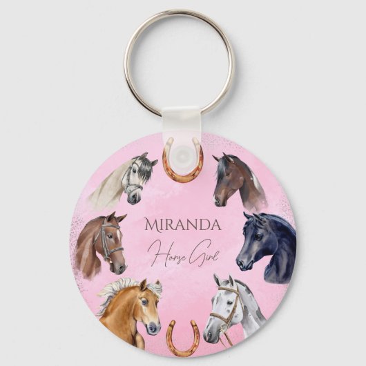 Pferderennfahrer elegante Geburtstagsparty bevorzu Schlüsselanhänger (Vorderseite)