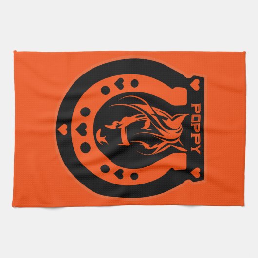 Pferderennfahrer Geschirrtuch (Horizontal)