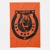 Pferderennfahrer Geschirrtuch (Vertikal)