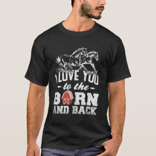 Pferderennfahrer Ich Liebe Sie zum Stall und zurüc T-Shirt