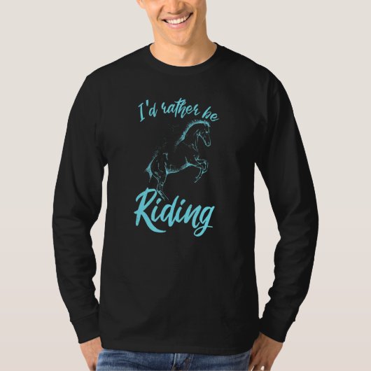 Pferderennfahrer-ID statt Reiten T-Shirt (Vorderseite)