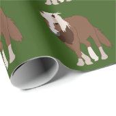 Pferderennfahrer Reitpferd Lover Geschenkpapier (Rolleneckpunkt)