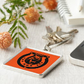 Pferderennfahrer Schlüsselanhänger (Seite)