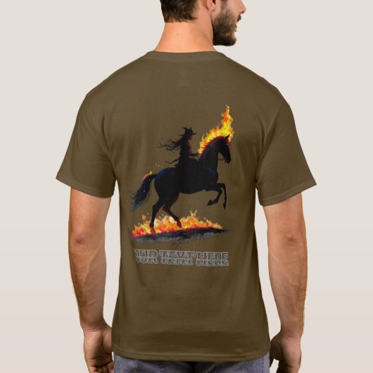 Pferderennfahrer T-Shirt (Rückseite)