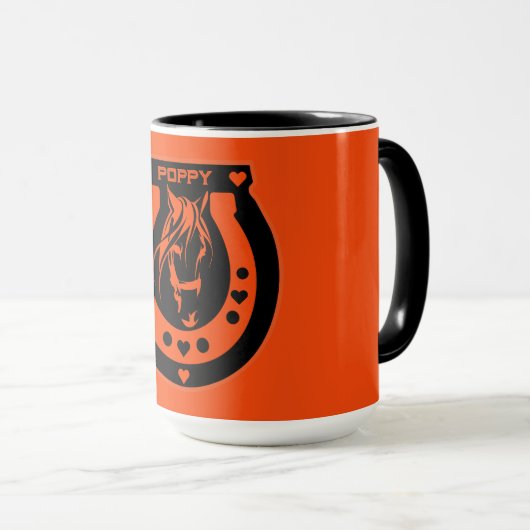 Pferderennfahrer Tasse (VorderseiteRechts)