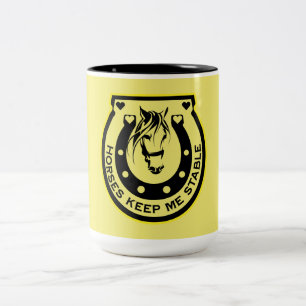 Pferderennfahrer Zweifarbige Tasse