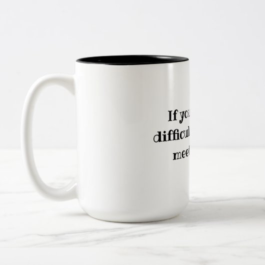 Pferderennfahrerin Zweifarbige Tasse (Links)