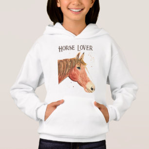 Pferderennfarm Girl Cowgirl Niedlich Pony Hoodi Hoodie